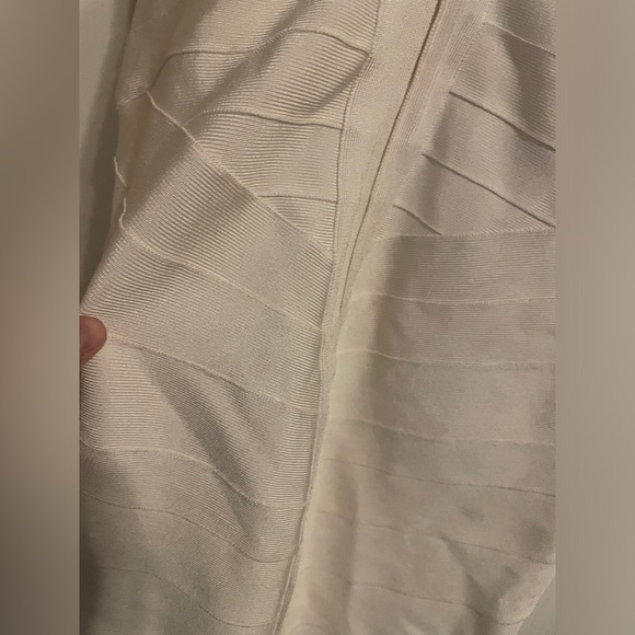 Herve Ledger Off White Bandage Mini Dress Medium Bodycon Party Cocktail - Picture 5 of 11